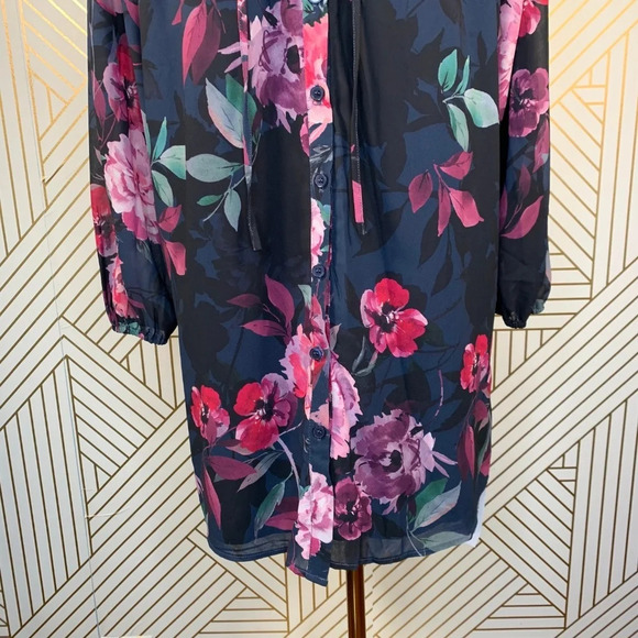 Yumi Kim Astoria Mock Neck Dress in Rialto Floral Button Up Chic Size XS - Picture 4 of 8
